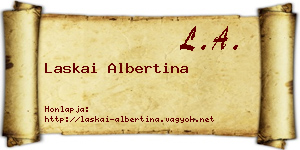 Laskai Albertina névjegykártya